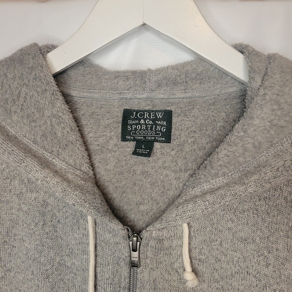 J.Crew Fleece Lined Full Zip Hoodie Sweater - Picture 3 of 7